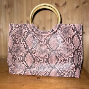 Pink Snake Skin Bag
